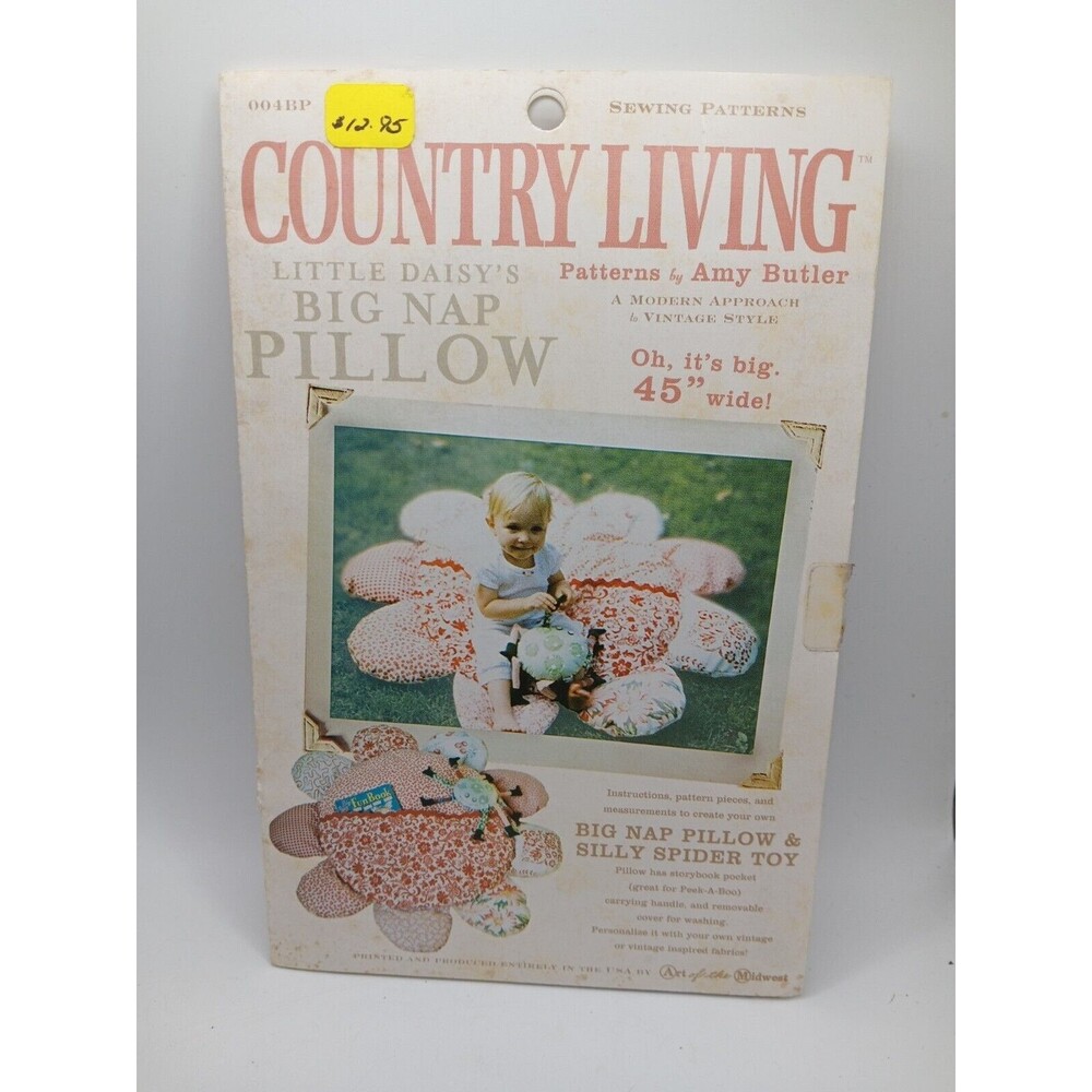 Vintage Country Living Little Daisy's "Big Nap Pillow" Sewing Pattern Amy Butler
